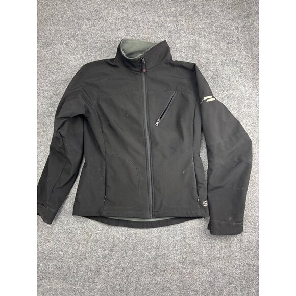 Icewear Full Zip Jacket Women's M Black Fleece Lined Stretch Mock Neck Pockets - Picture 1 of 8